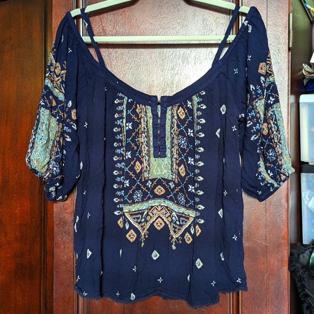 🦚Ecote Boho Off Shoulder Top🦚